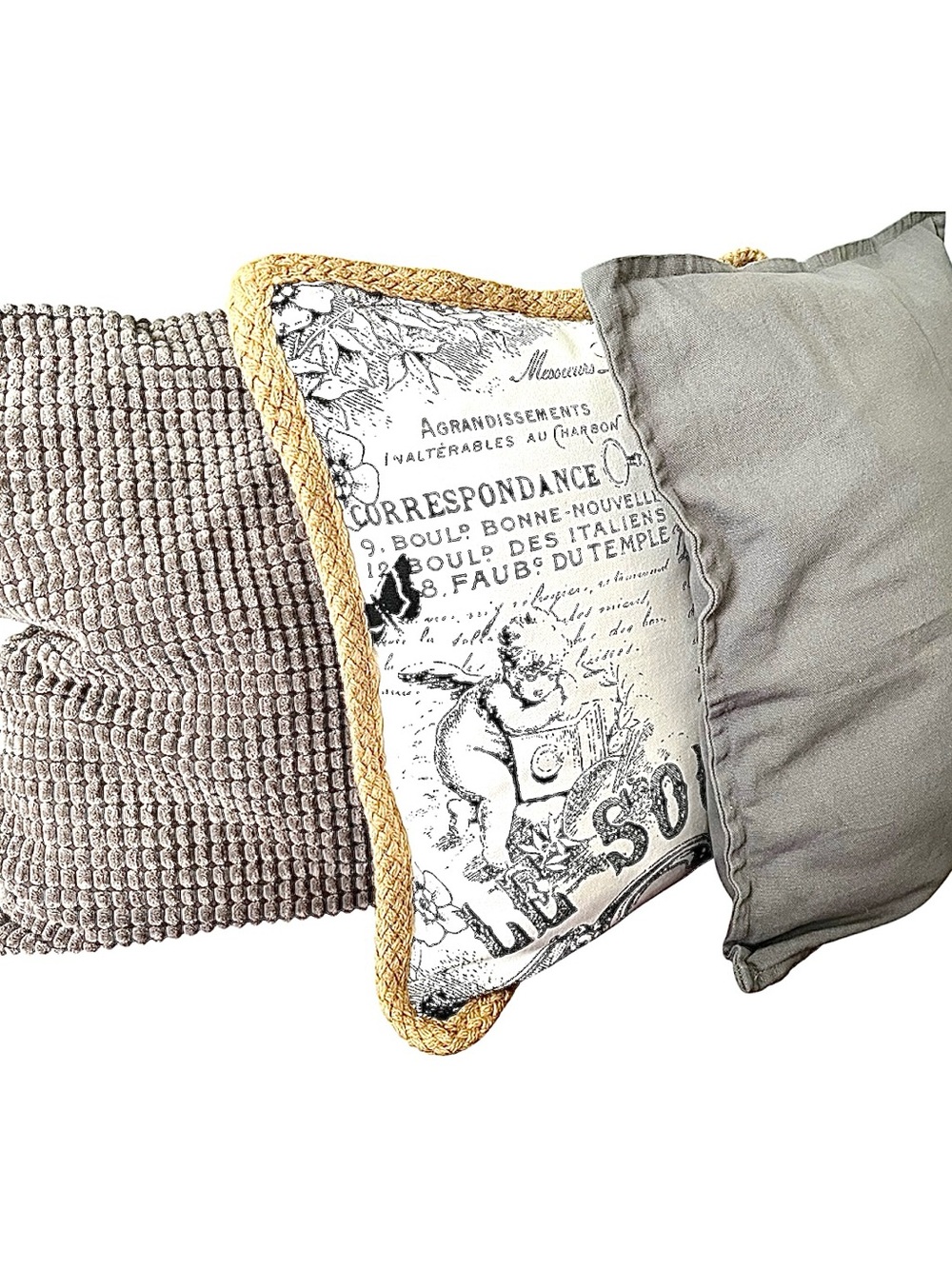 IKEA Farmhouse Pillow Cover Bundle French Country Decorative Covers Set - Picture 3 of 16